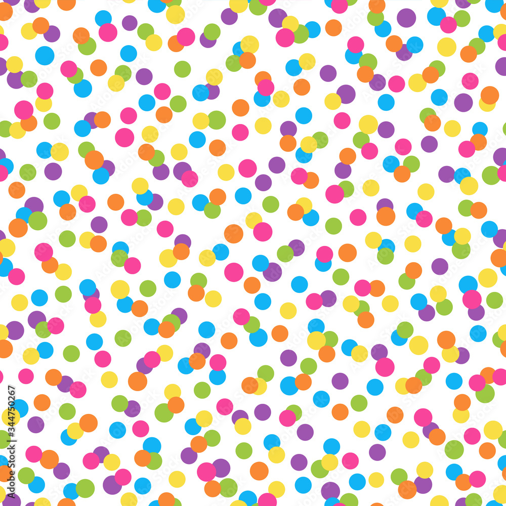 Rainbow Colors Seamless Pattern - Colorful and bright repeating pattern design