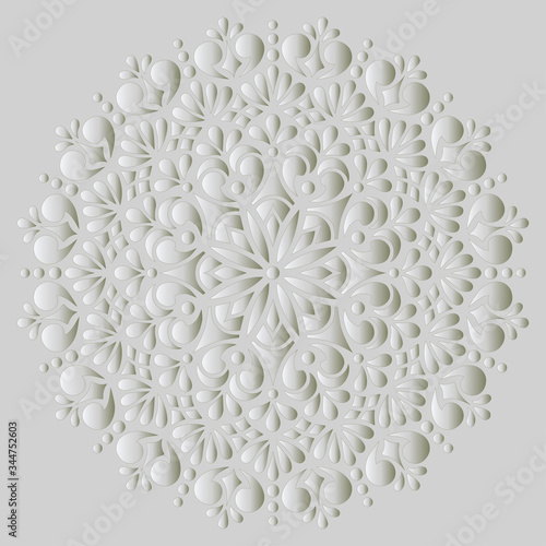 Mandala pattern white gradient good mood