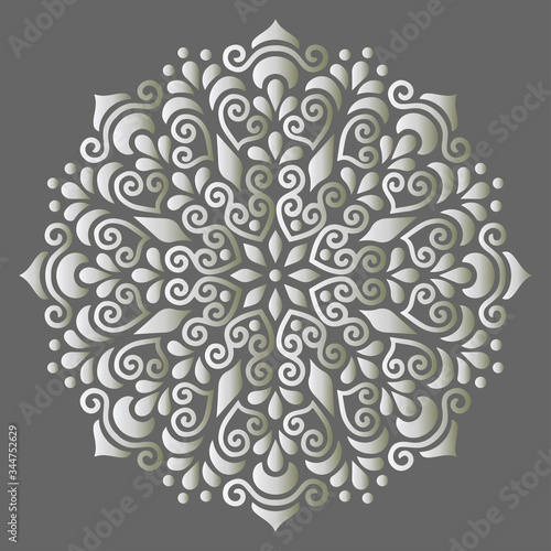 Mandala pattern white gradient good mood