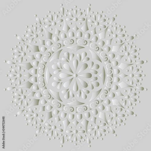 Mandala pattern white gradient good mood