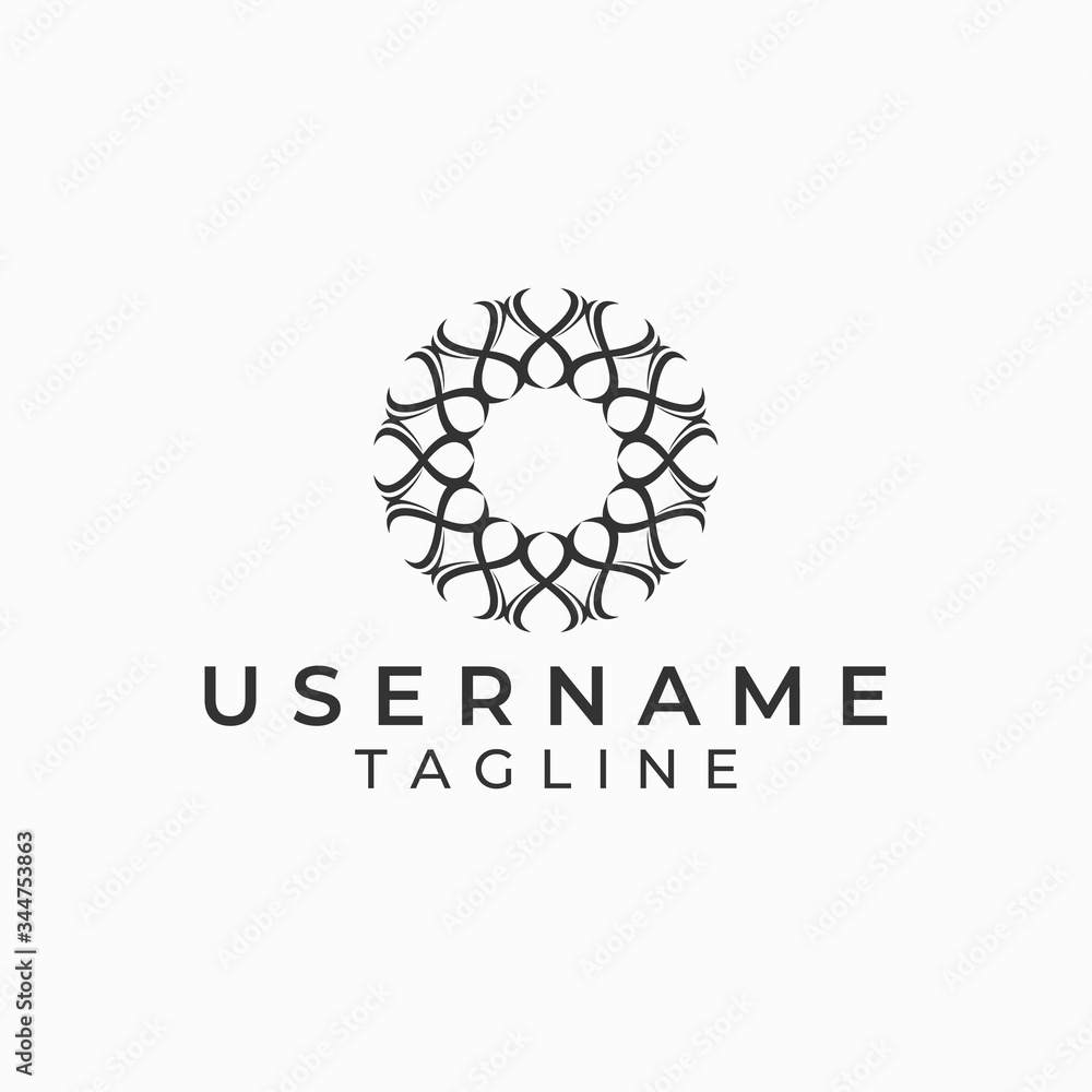 Mandala logo, unique circular pattern Mandala logo, unique circular pattern