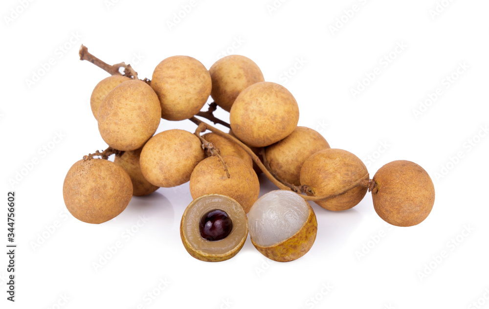 Fresh longan isolated on white background Fresh longan isolated on white background