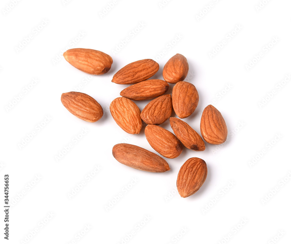 Almonds isolated on white background Almonds isolated on white background