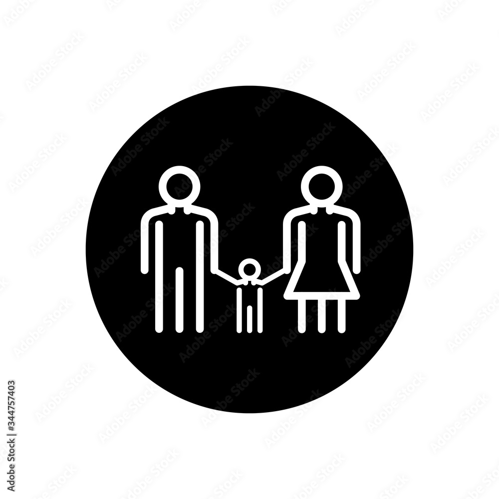 family line icon, vector illustration family line icon, vector illustration