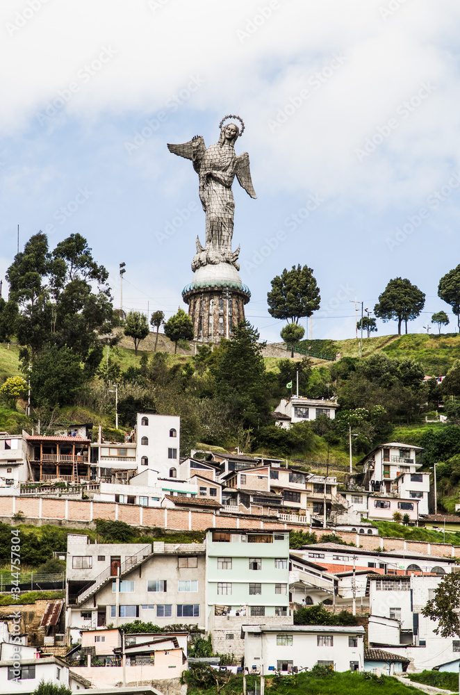 Sculpture of the Virgin in Panecillo Quito Ecuador South America