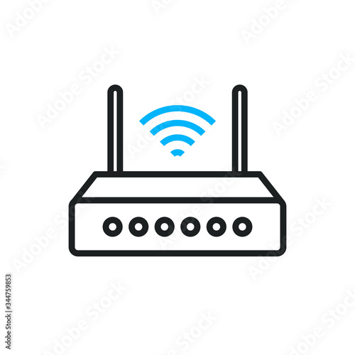 wi fi router icon, vector illustration
