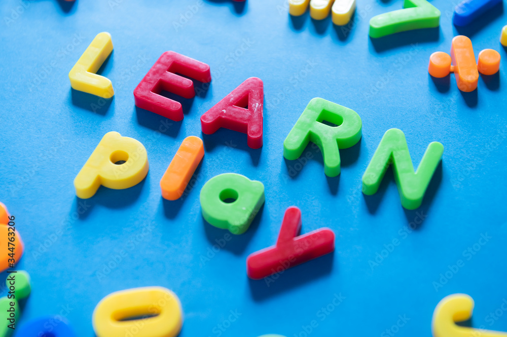 Colorful magnetic child letters spelling learn and play Colorful magnetic child letters spelling learn and play