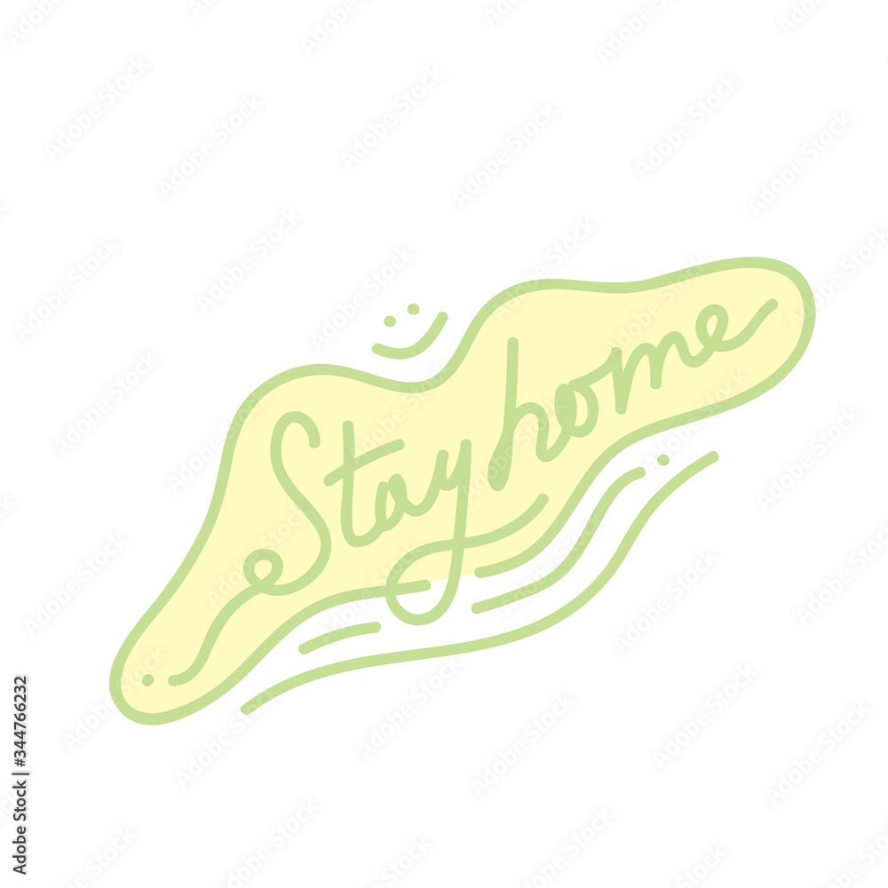stay home the concept of hand-drawn lettering stay home the concept of hand-drawn lettering