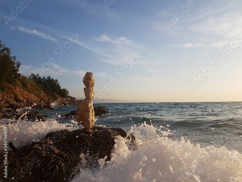 Stein Meer Sonne Luft