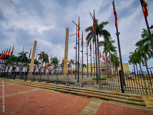 CARTAGENA, COLOMBIA - NOVEMBER 12, 2019:View of the Julio Cesar Turbay Ayala Cartagena de Indias Convention Center. photo