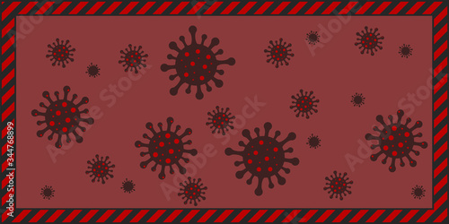 Illustrations concept, stop virus. Vector illustrate.