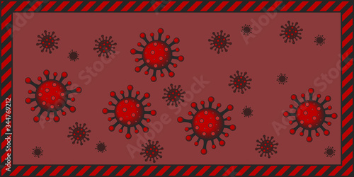 Illustrations concept, stop virus. Vector illustrate.