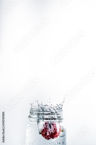 Strawberry In Water