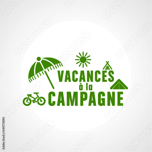 vacances à la campagne- vecteur illustration