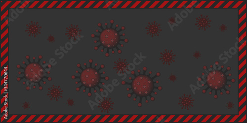 Illustrations concept, stop virus. Vector illustrate.