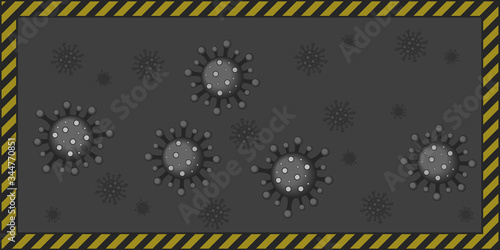 Illustrations concept, stop virus. Vector illustrate.