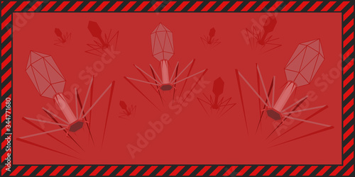 Illustrations concept, stop virus. Vector illustrate.