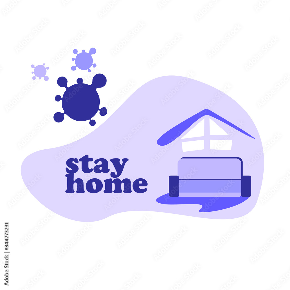 Vector illustration of situation of stay home on quarantine during the corona virus epidemic suit for poster campaign against covid-19 outbreak Vector illustration of situation of stay home on quarantine during the corona virus epidemic suit for poster campaign against covid-19 outbreak