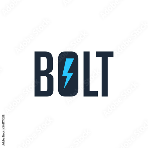Modern Clean Template Logo Design Professional, Letter B for Bolt or Lightning, Thunderbolt, Storm