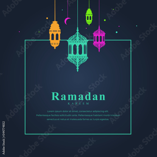 Ramadan kareem greetings card