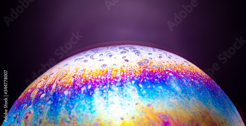 wallpaper of soap bubbles of a planet in space