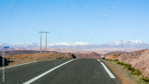 Atlas mountains in middle of Morocco