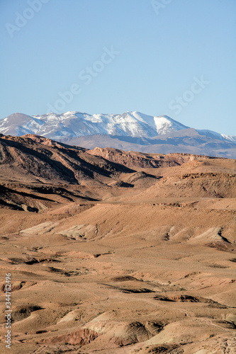 Atlas mountains in middle of Morocco