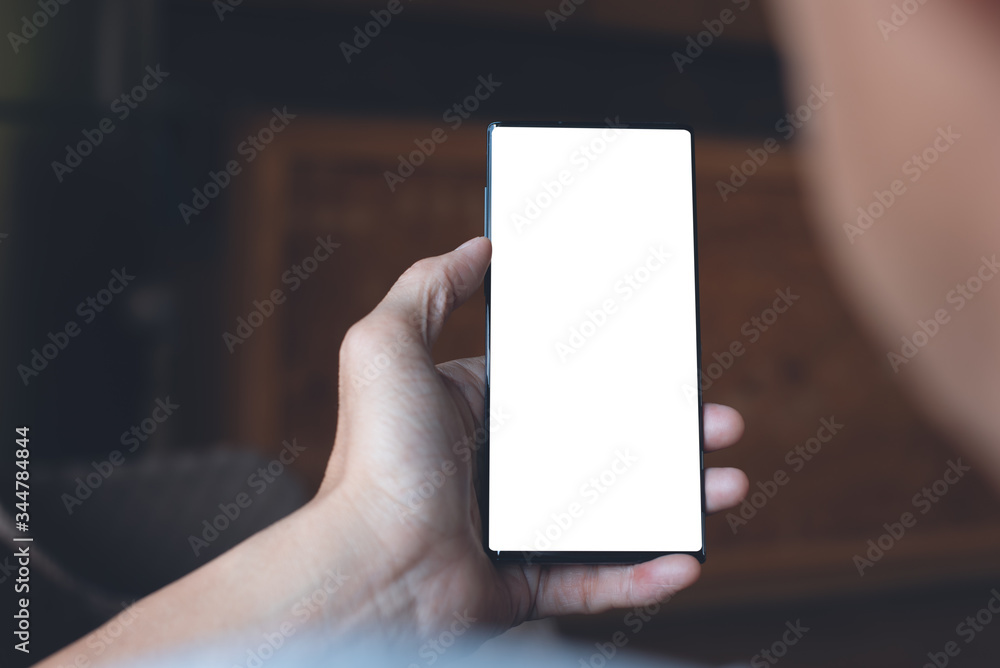 Mockup man using smart phone Mockup man using smart phone