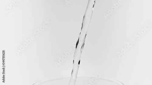 water drop in glass slow motion