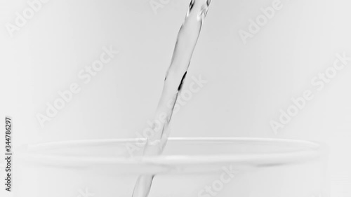 water drop in glass slow motion