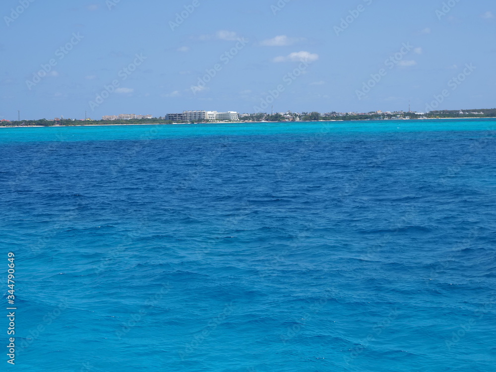 View of Isla Mujeres near Cancun city at Quintana Roo in Mexico