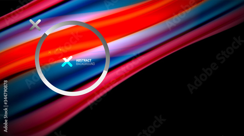 Swirl, curve blurred color lines, holographic rainbow liquid style gradient waves for Wallpaper, Banner, Background, Card, Book Illustration, landing page © antishock