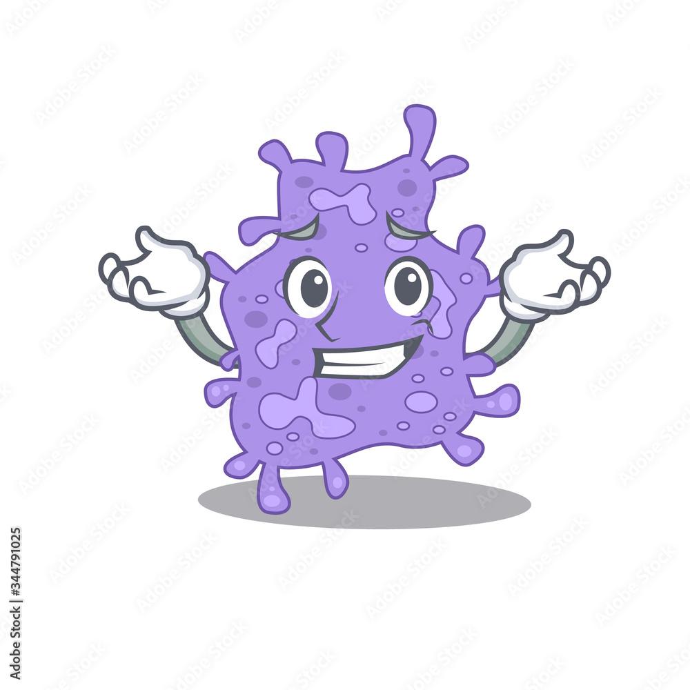 A picture of grinning staphylococcus aureus cartoon design concept A picture of grinning staphylococcus aureus cartoon design concept