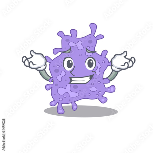 A picture of grinning staphylococcus aureus cartoon design concept