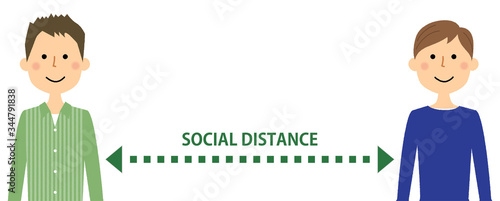 ソーシャルディスタンス　社会的距離