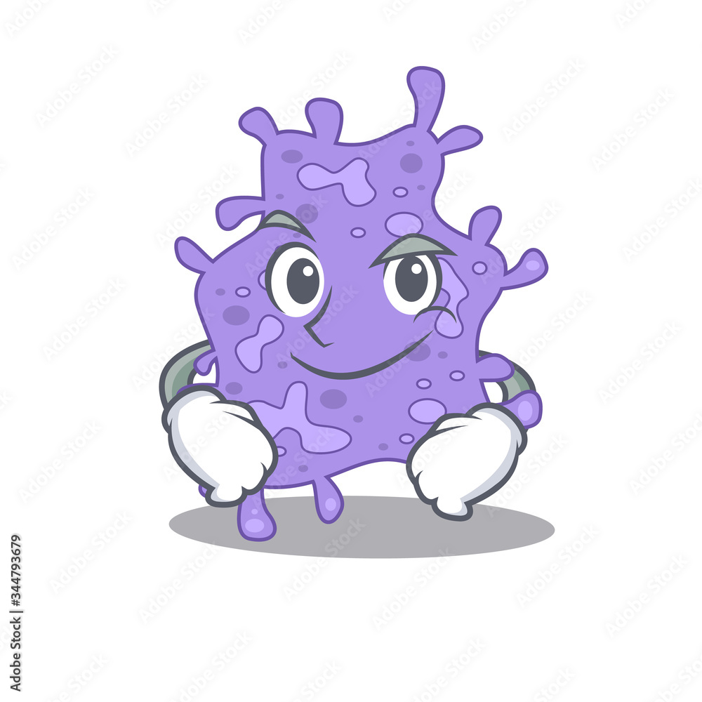 A mascot design of staphylococcus aureus having confident gesture A mascot design of staphylococcus aureus having confident gesture