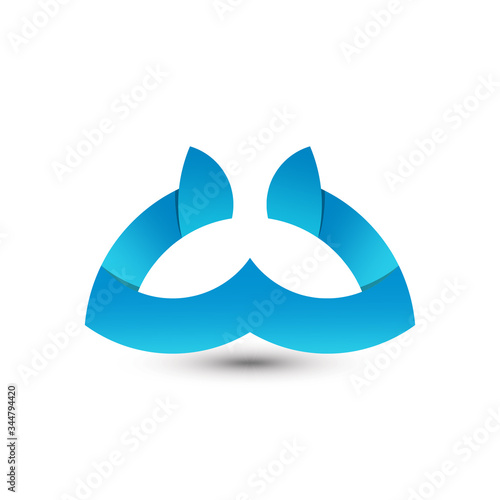 Awesome Abstract Gradient Letter W Whale Company Modern Logo Design Template Premium Vector