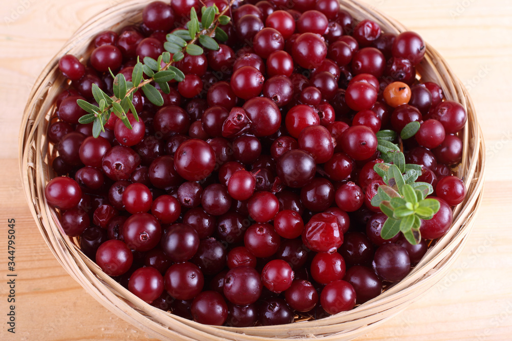 Cranberry on table Cranberry on table