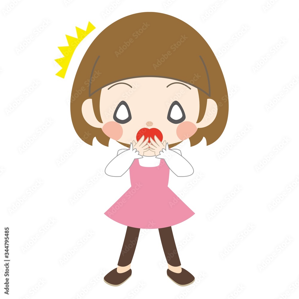 はっとする女の子 はっとする女の子