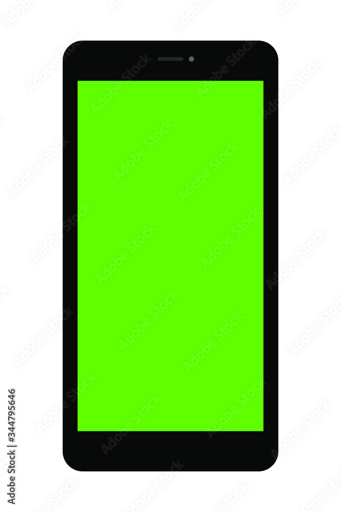 phone with green screen vector isolated phone with green screen vector isolated