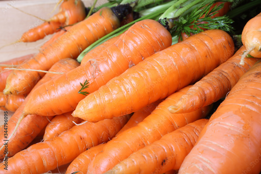 Carrots on table