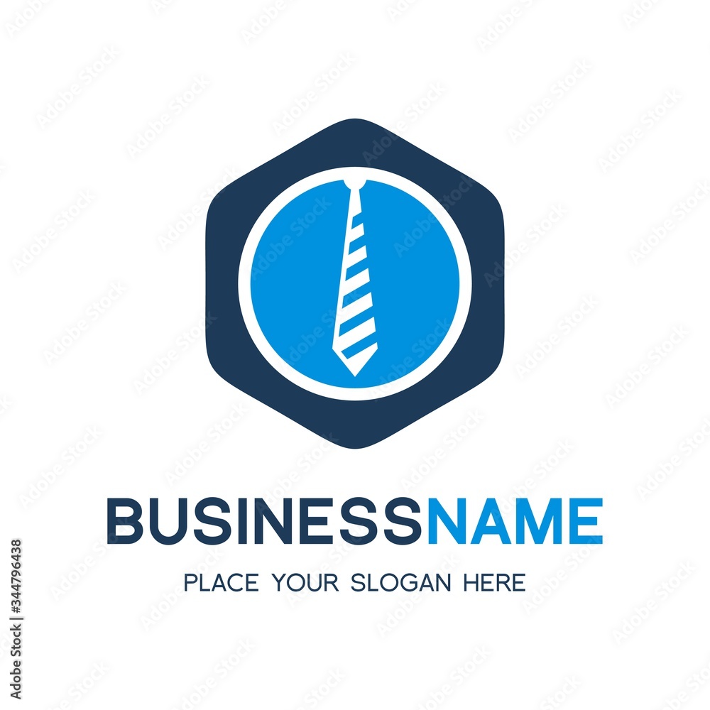 Tie hexagon vector logo template. Job and career. modern design symbol. Tie hexagon vector logo template. Job and career. modern design symbol.