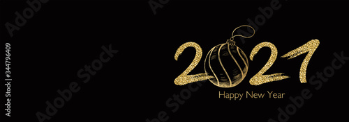 New Year 2021. Hand drawn illustration.