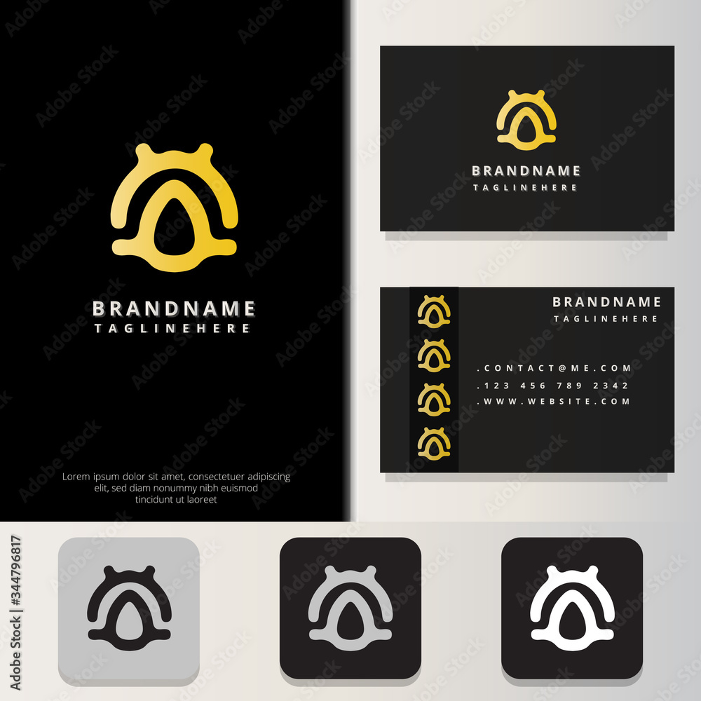 Elegant abstract logo design with business card design templates.Modern minimalist style. Elegant abstract logo design with business card design templates.Modern minimalist style.
