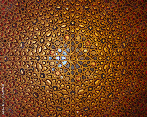 detail of the ornamentation of a dome.