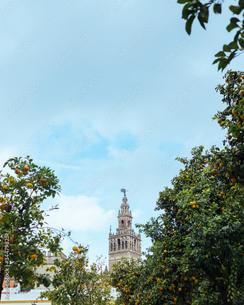 La Giralda is the bell tower of the Cathedral of Santa María de la Sede in Seville and has been a World Heritage Site since 1987.