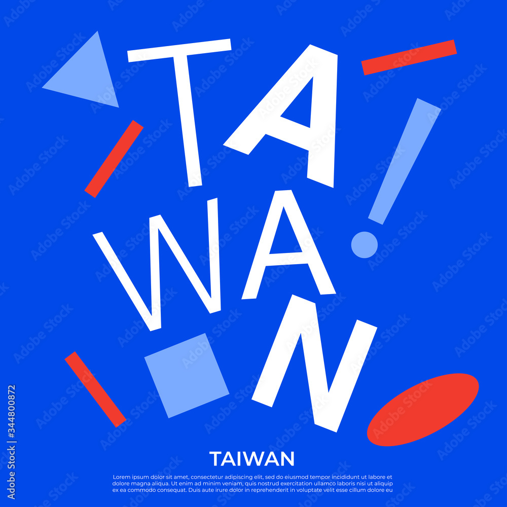 Set of country name with geometric elements : Vector Illustration Set of country name with geometric elements : Vector Illustration