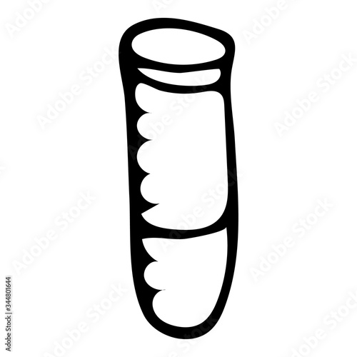 Test tube with blood sample for COVID-19, Coronavirus test. Negative test result Coronavirus Covid-19. Vector illustration.