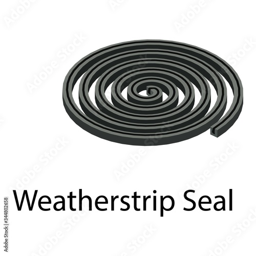 Weatherstrip seal icon. Isometric of weatherstrip seal vector icon for web design isolated on white background photo