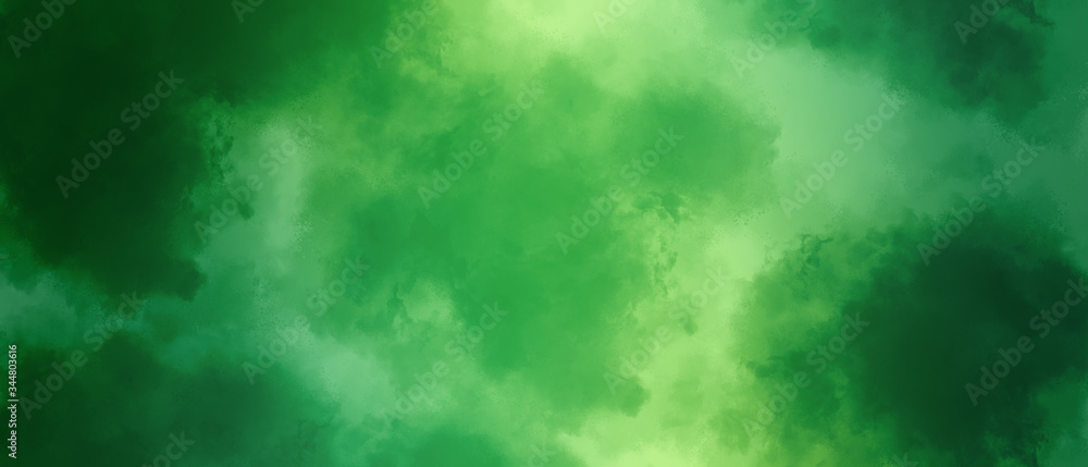 Abstract green smoke as background.